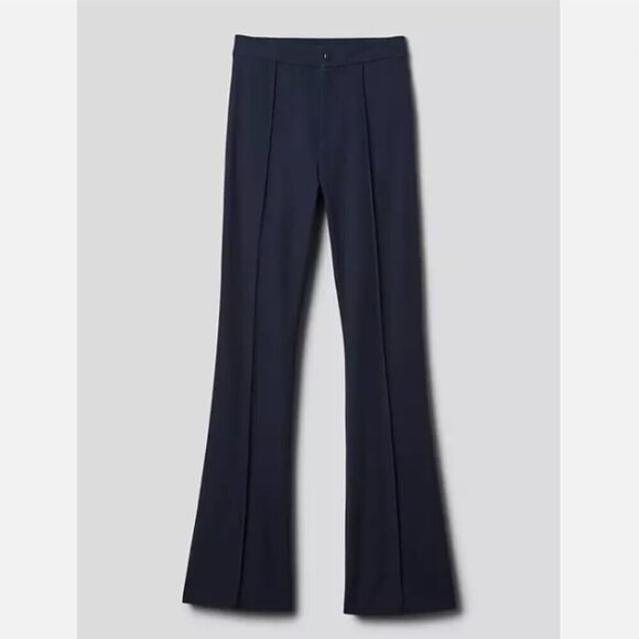 GAP High Rise Flare Stretch Pants Pintuck Pleat Navy Blue Size 8 RT$80 NWT - Picture 10 of 16